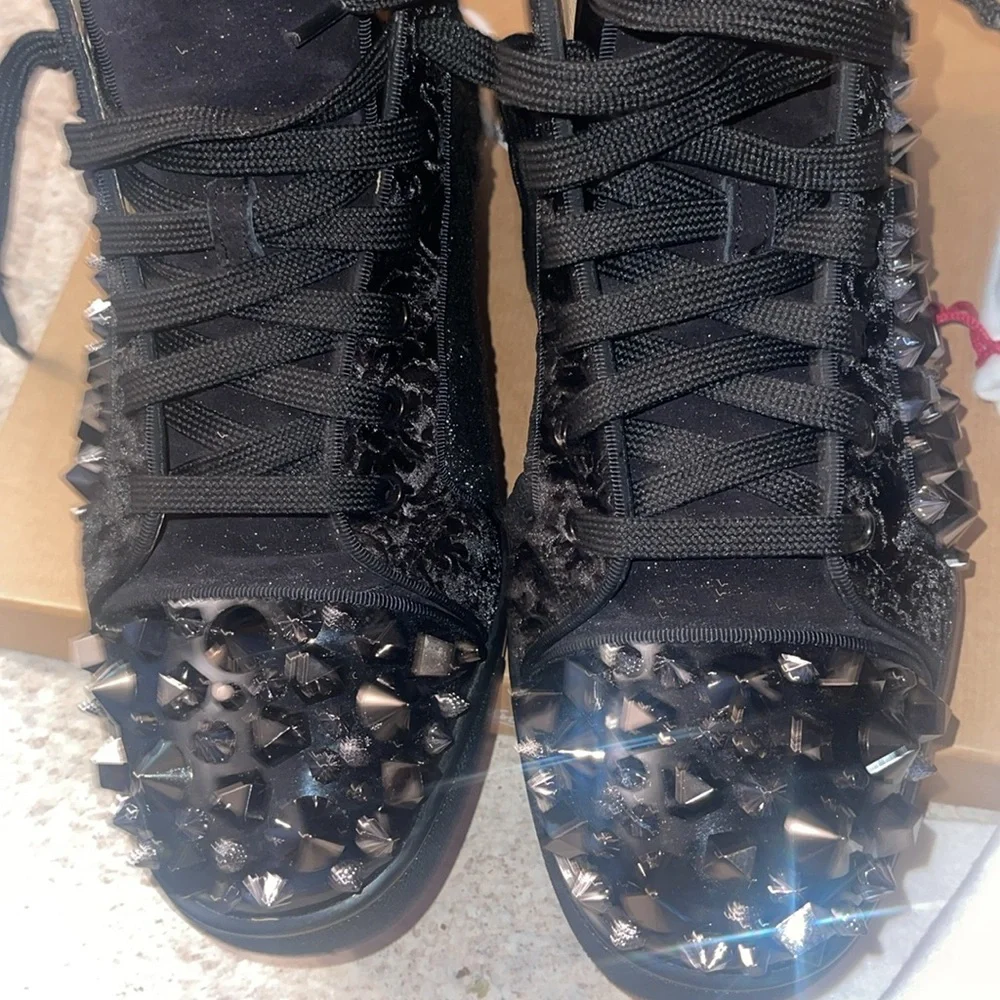 Christian Louboutin Louis Mix No Limit Flat Pat/CR Star/Velv size 40.5 eu - Picture 11 of 14